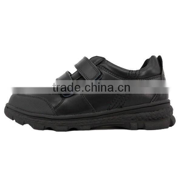 High Quality Comfortable Black Kids School Training Shoes with No Lace