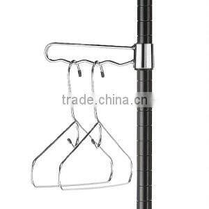 Black Garment Rack Cloth Rack with Double Rod