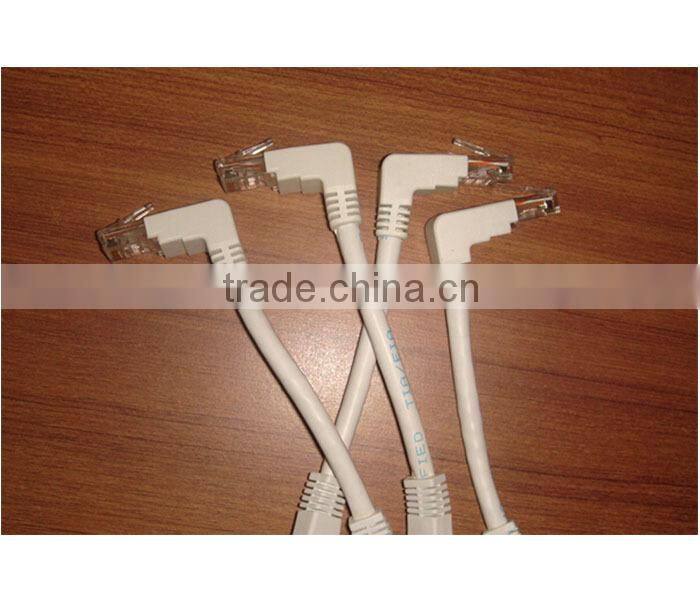 2ft CAT5e RJ45 Shielded 90 Degree Down to Straight FTP Ethernet LAN Cabl