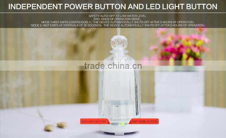 GLASS AROMISTER Ultrasonic Aroma Diffuser,Air Humidifier Purifier, Wholesale Aromatherapy Diffuser w/1 year warranty