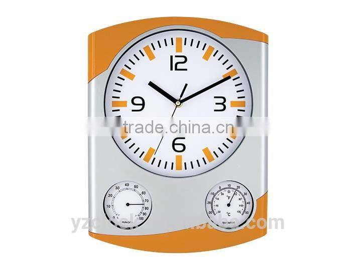 Plastic Clock Weather Station Wall Clock With Temperature YZ-8906
