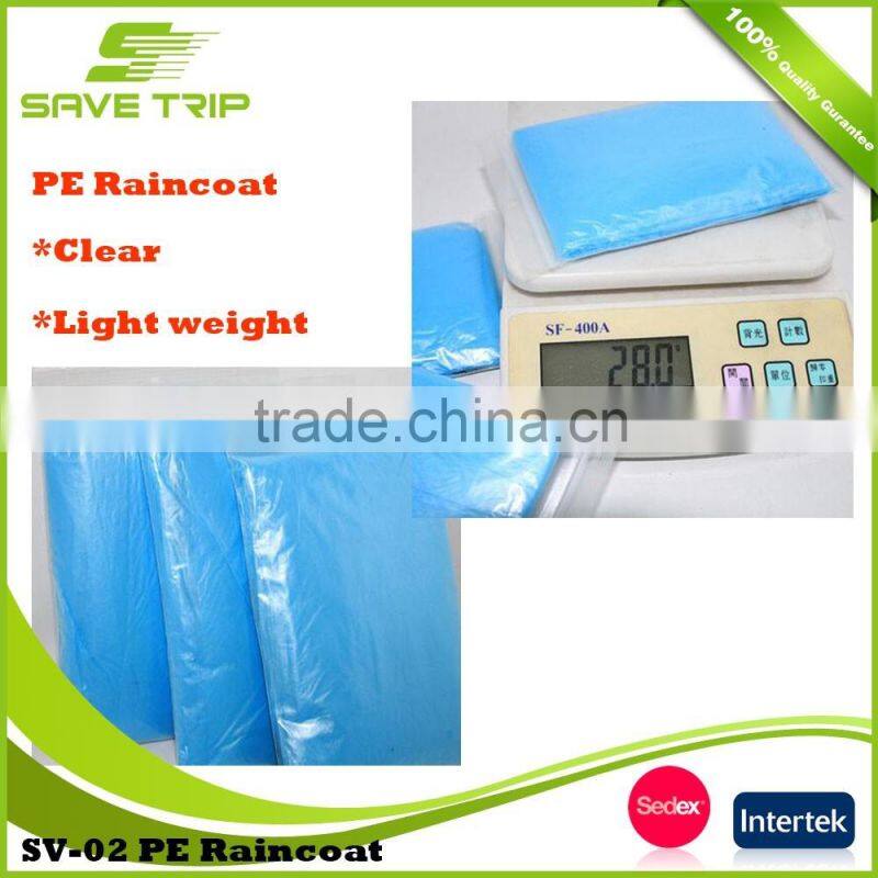 10 Years manufacturer experience factory supply waterproof disposable transparent plastic rainwear