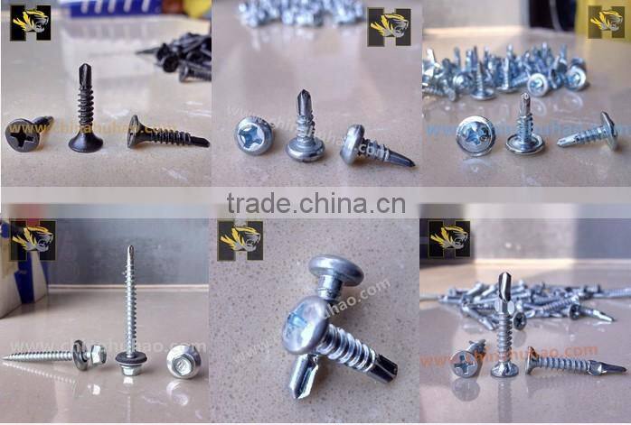 2016 most popular white countersunk head with ribs drill screw