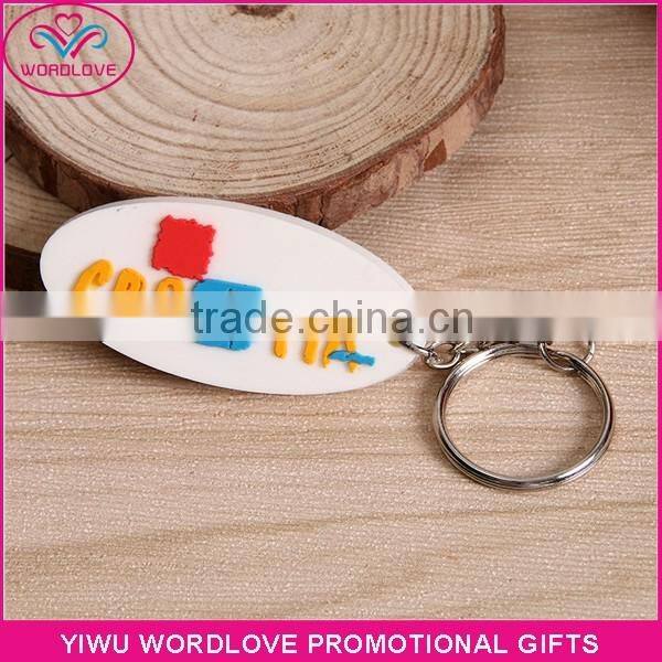 new custom shaped 3D soft pvc keychain for promotion