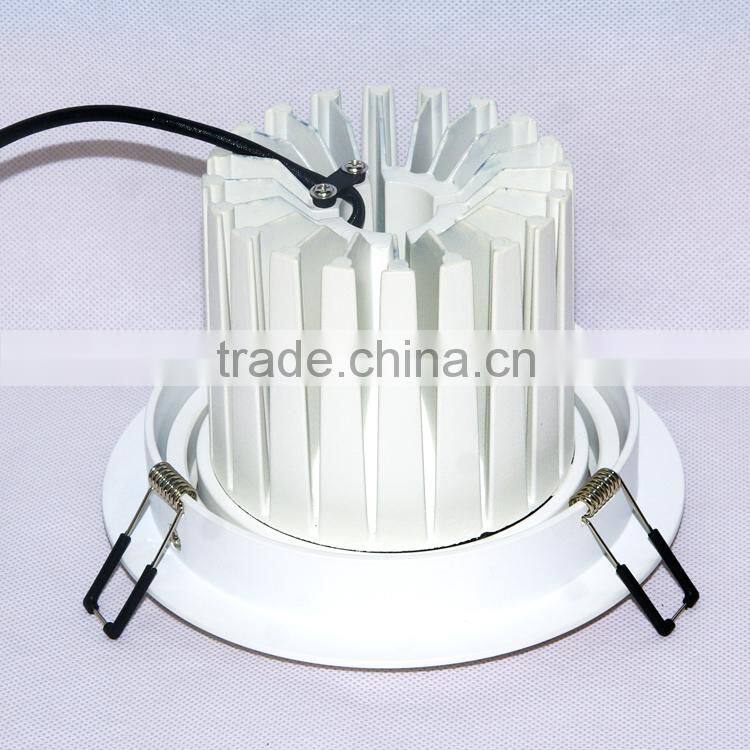 Round design with rotation and gimbal housing 20W 30w dimmable led downlight ajustable led downlights black