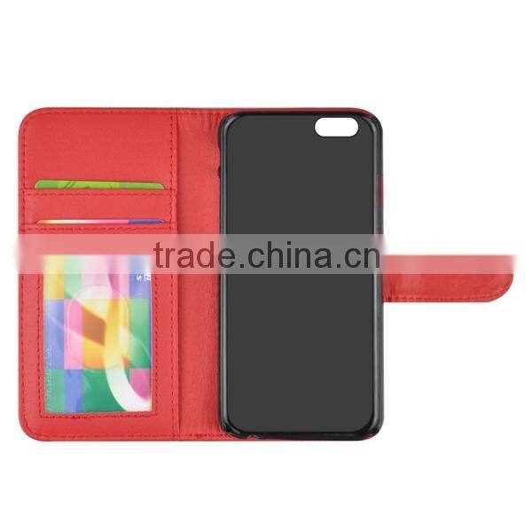 new arrival wallet flip leather case for apple iphone 6 plus.for iphone 6 leather cover