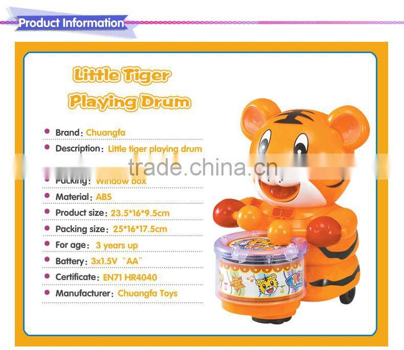 Electric bear play drum with light & music plastic bear toys for kids