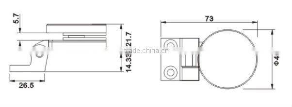 Glass hinge