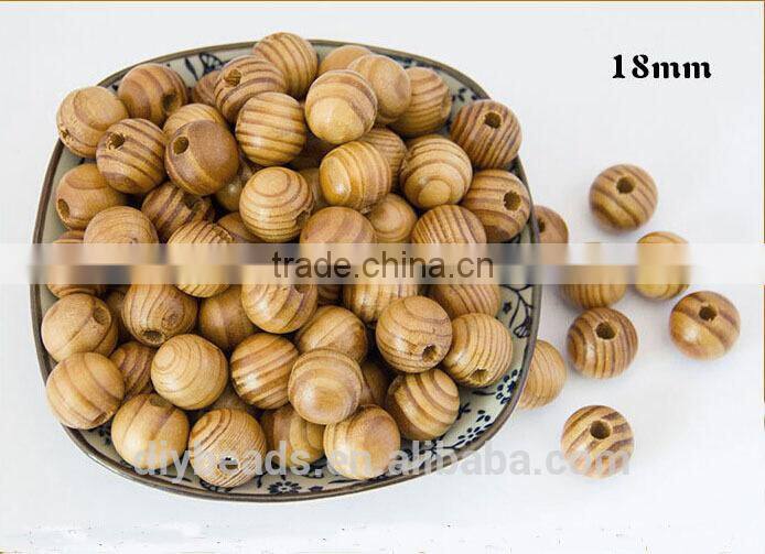 8mm wood round fringle pattern beads