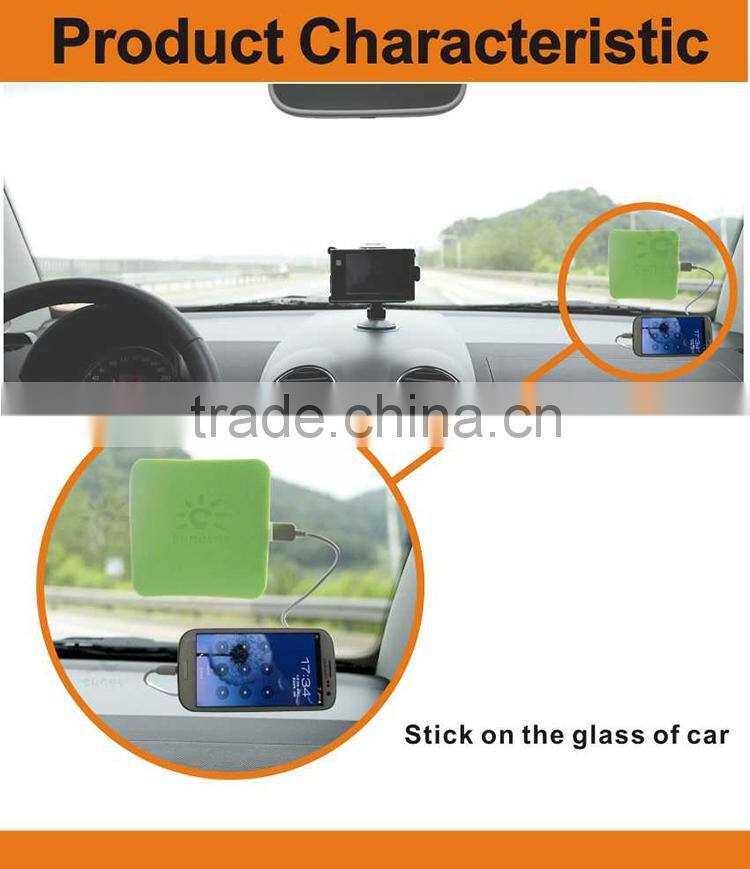 2015 newest item portable window stickers solar charger/solar charger window/solar power bank charger