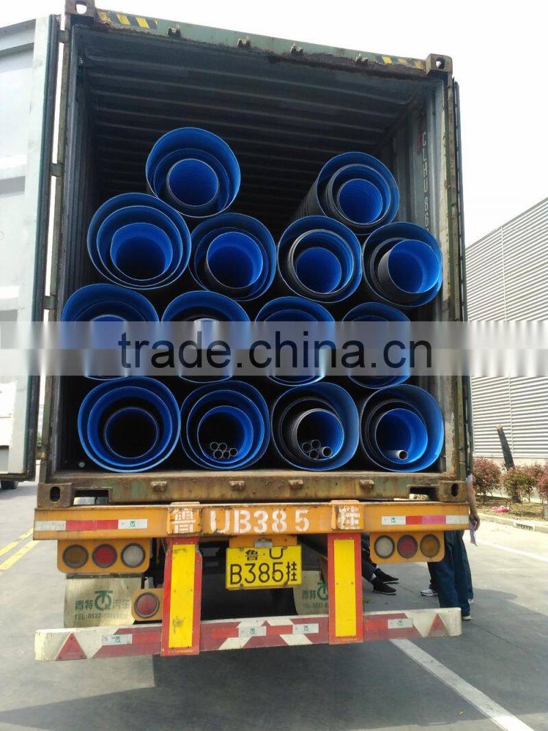 DN500 SN8 Water sewage corrugated PE pipe