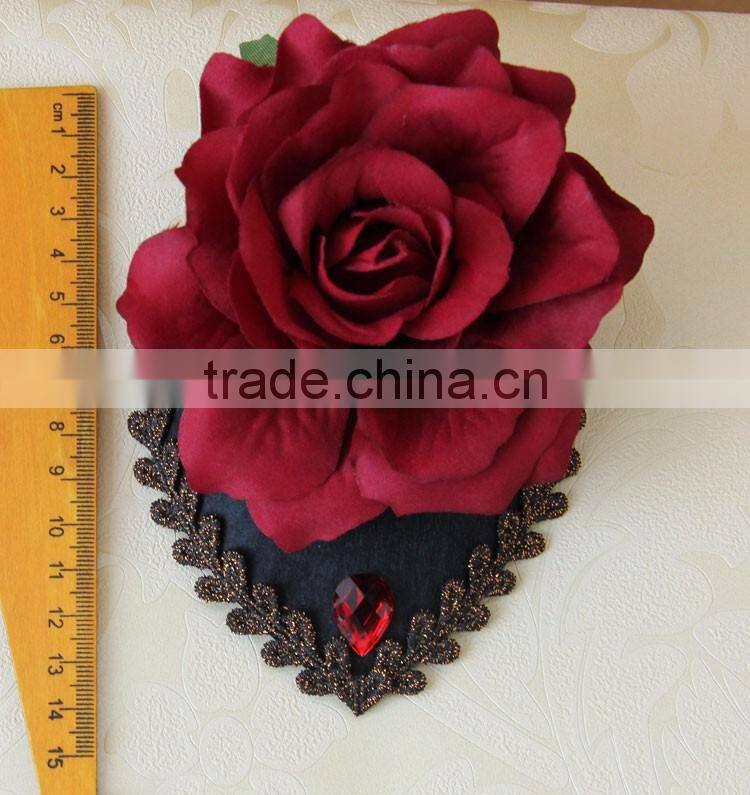 MYLOVE vintage big flower felt hat women party headwear wholesale