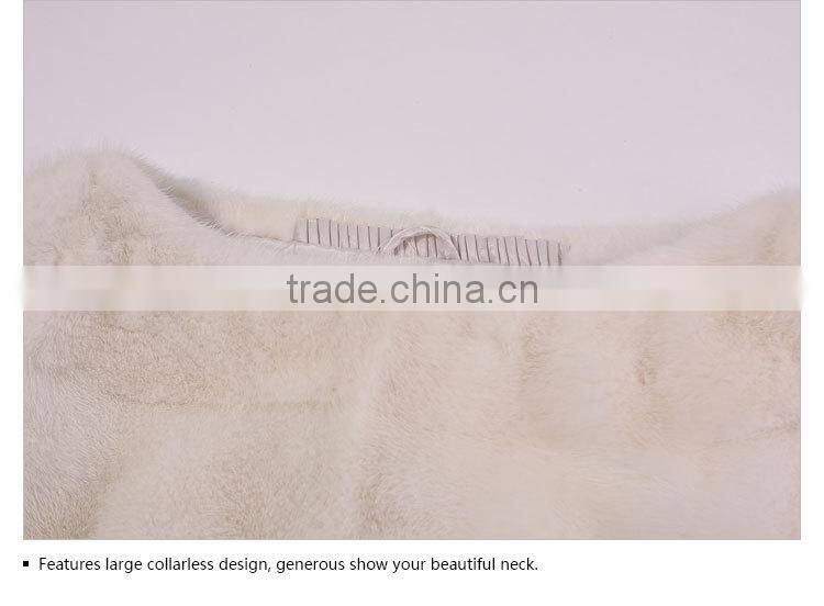 wholesale white velvet mink short mink coat shawl for girls