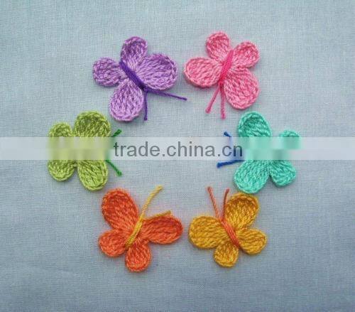 Crochet Pink Butterfly Appliques,Accessories,Supplies,Valentine