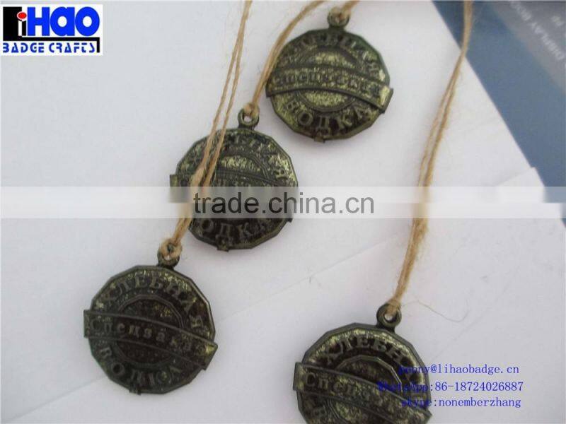 new arrival fashion logo custom printed bottle neck hang tag