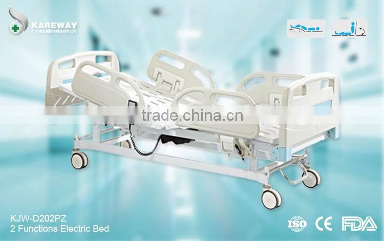 high quality two function electric home care hospital bed with central locking castors