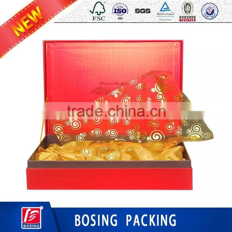 foldable paperboard packaging tea box with inner tray