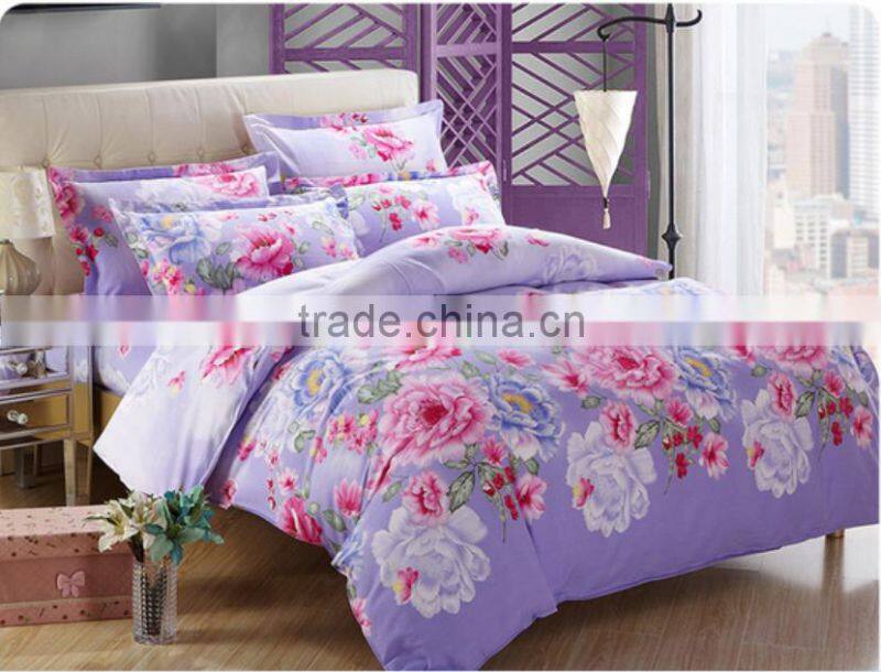 100% brushed polyester printed fabric for making bed sheets