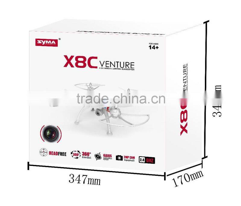 2015 New Factory Original Syma X8C Drone 2.4G 4ch 6 Axis with 2MP Wide Angle Camera RC Quadcopter RTF