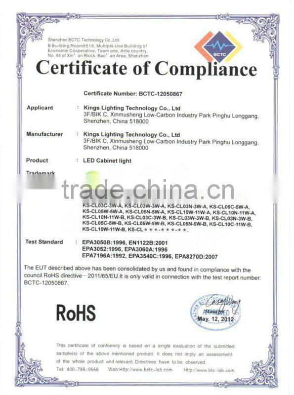 1000mm 11w Aluminium sensor super slim LED cabinet lighting