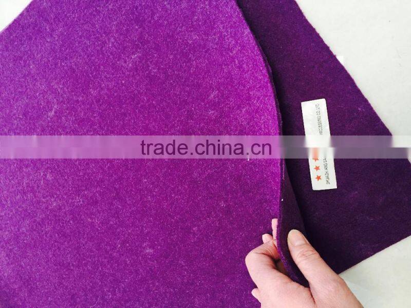 polyester felt 500GSM, thickness 2-5MM, dyed colors.