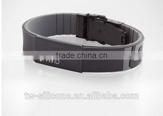 2016 Hot custom personalised silicone id wristbands for cyclists