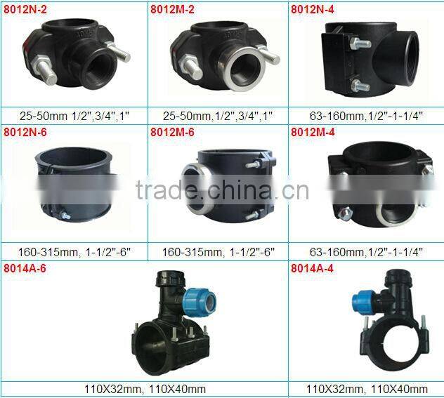 PVC pipe saddle clamps