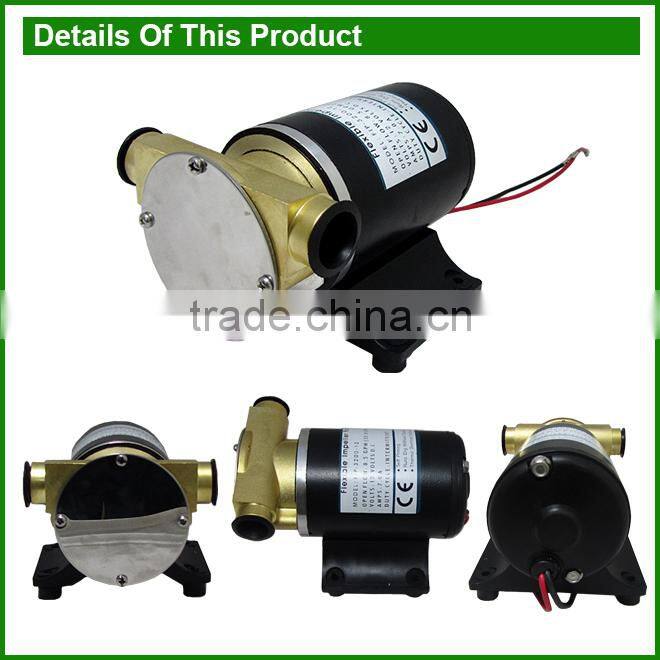 Singflo 12V 30LPM wholesale price small high flow water flexible impeller pump for marine wash deck