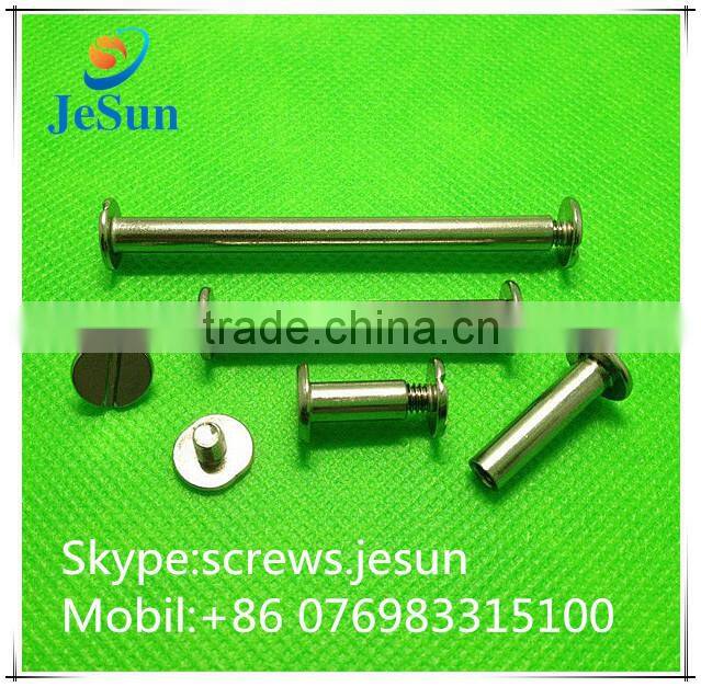 2015 hot sales Book Binding Screw ,Photo Book Screw,brass male and female screw with logo