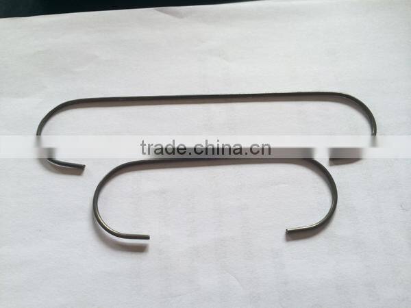 0.076"wire diameter length spring steel wire form 8" length CV power coating hook