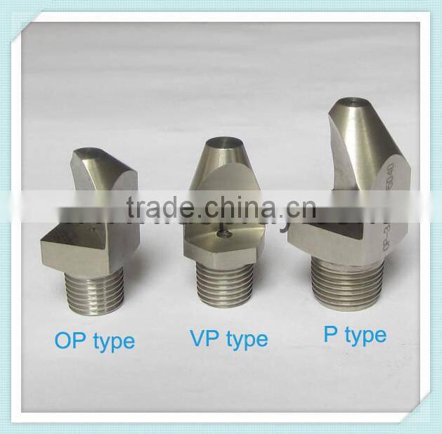 Stainless steel or brass or plastic water spray V jet nozzle