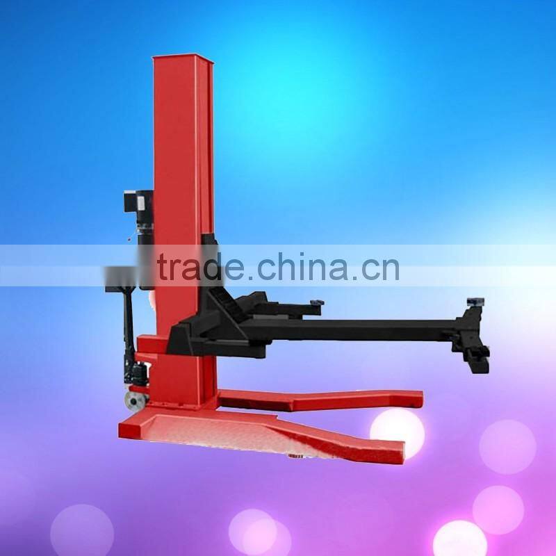 One cylinder Hydraulic lift type and single post design mobile single post lift