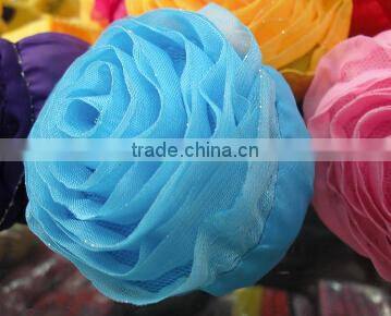 Rose polyester foldable shopping bag for supermarket shopping