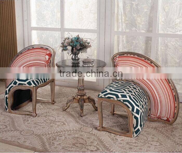 BISINI Furniture American Style Living Room Set, Creative Furniture Solid Wood Leisure Chairs and Tea Table (BF01-X1178)