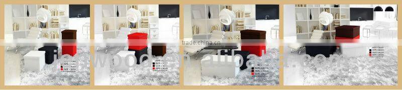 Colorful Faux Leather Folding Storage Ottoman