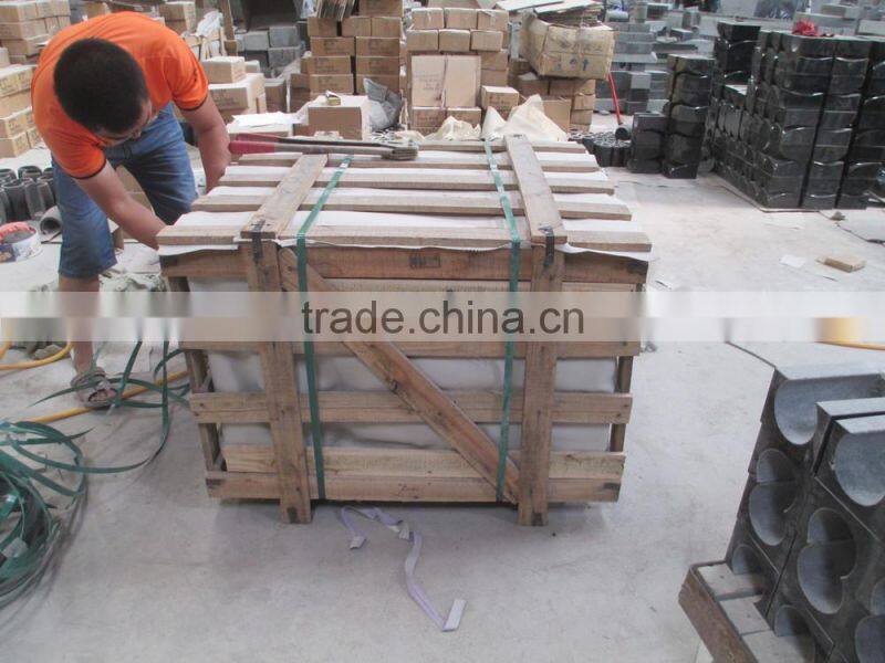 Black granite flower pot for cemetery