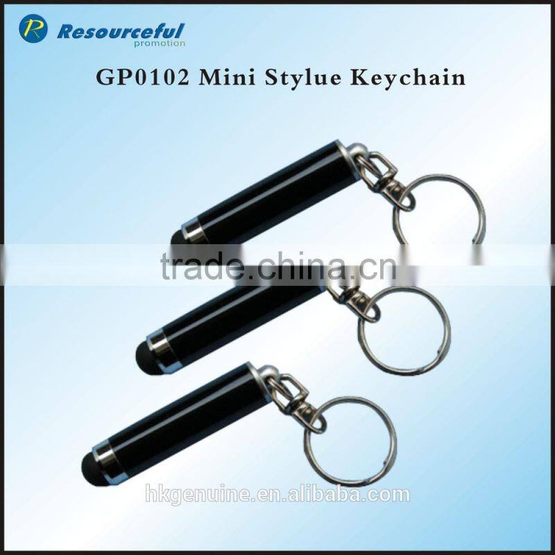 popular mini stylus pen with keychain,touch screen pen with keychain