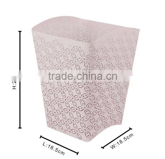 Arc-shape Metal Punched Decorative Trash Can For Home/Office