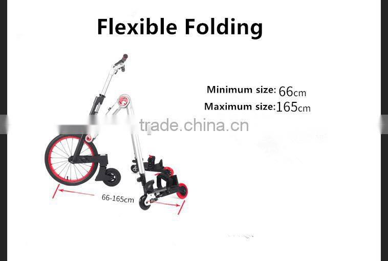 Newest Model Four wheel Roller Skating Shoes bike Folding Four wheel Skating Bike with Roller Skating Shoes For Adult