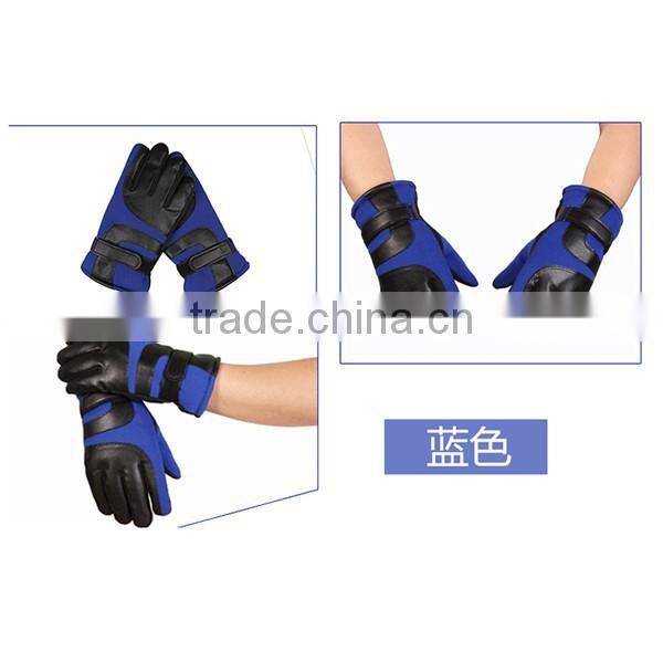 2017 Fashion style leather touch screen gloves, warm cycling gloves, thick warm gloves