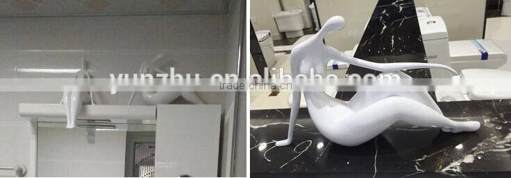 white red black resin naked lady home decration statue art piece