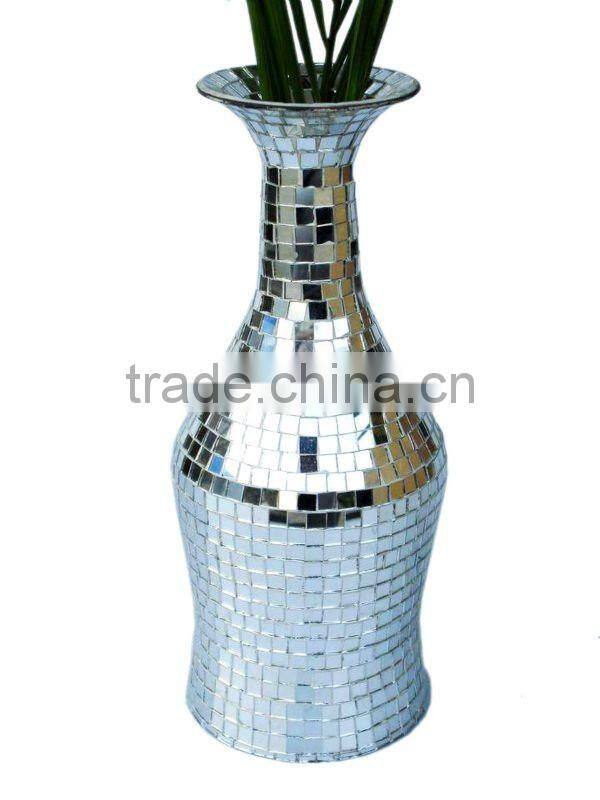 Glass Mosaic Flower Vases