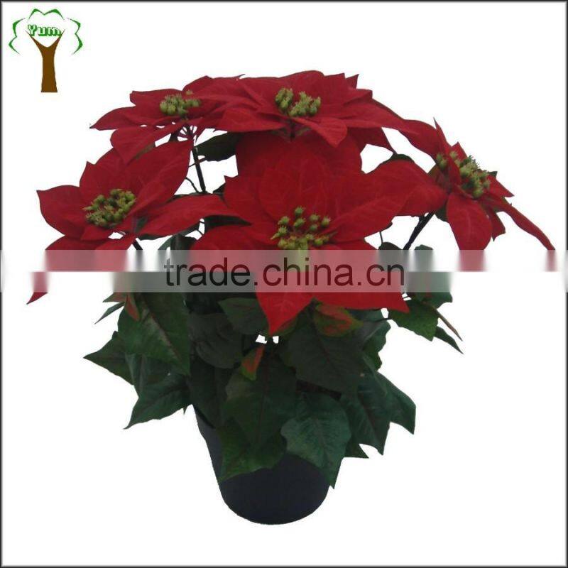 Artificial euphorbia plant bonsai christmas flower bonsai