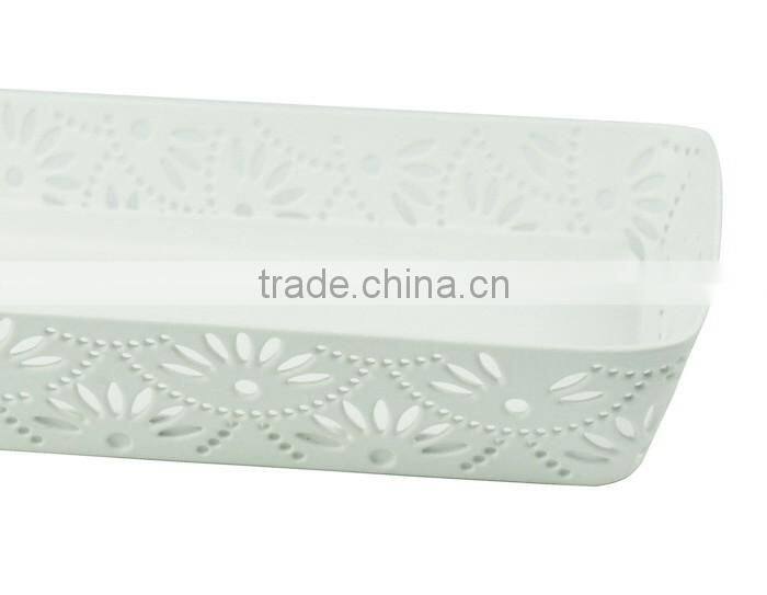 Metal Hollow Office Desk Supplies Organizer Storage Drawer Tray