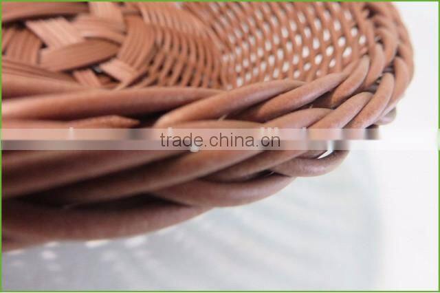 High quality large round clear plastic round rattan trays