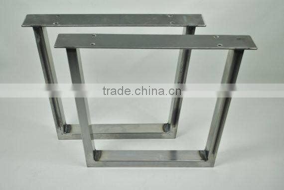 Black powder coated trapezoid metal industrial table feet,furniture metal leg