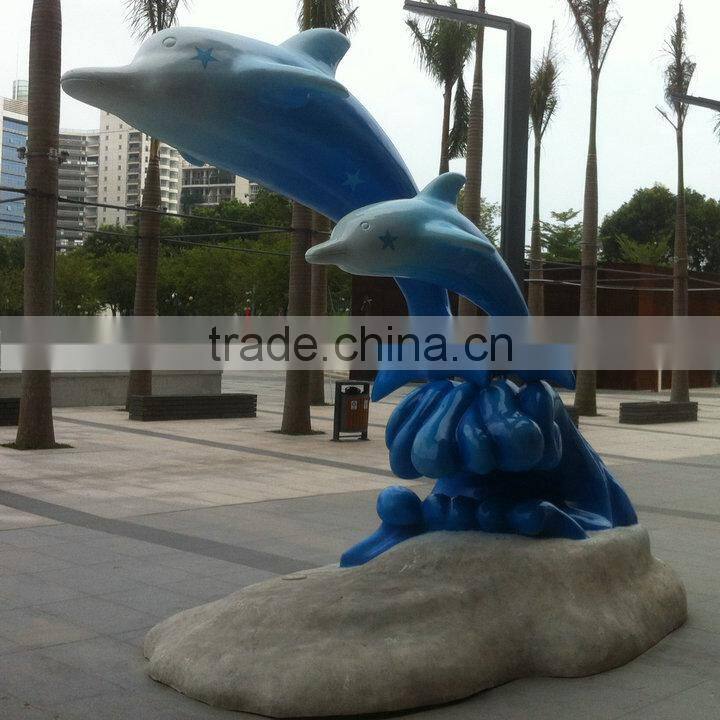 Fiberglass dolphin statue sculpture figure
