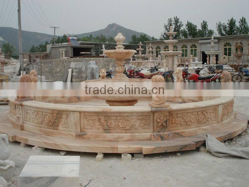 Designed Outdoor Stone Water Garden Fountain Tile Water White Marble or ODM design as your order