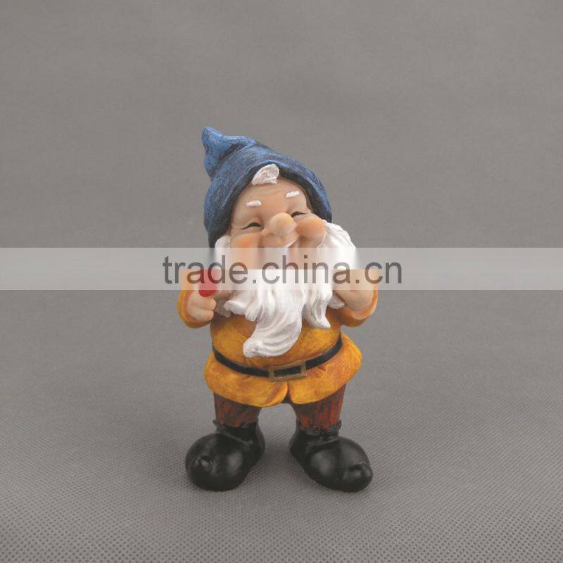 Polyresin Garden Gnome Figurine,Unique Resin Small Garden Dwarft,Dwarft Statues