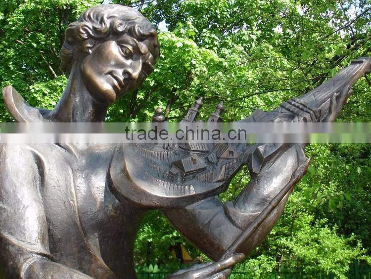 bronze foundry garden decoration bronze violin bronze sculpture